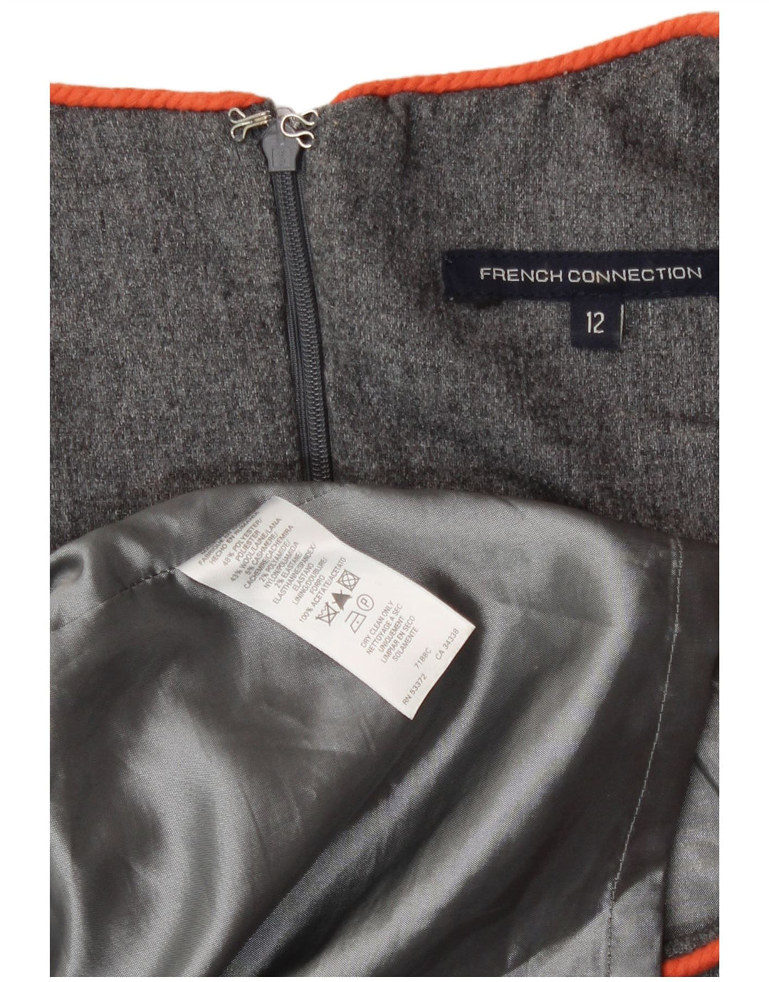 Abito tubino da donna French Connection UK 12 Poliestere grigio medio