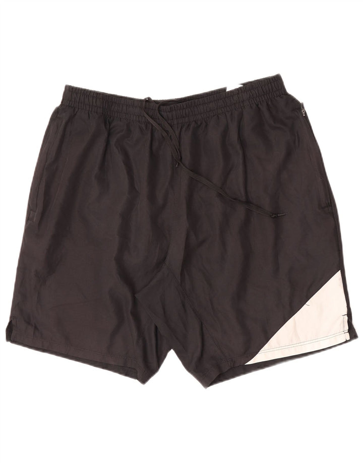Pantaloncini sportivi da uomo Umbro Large in poliestere color block nero
