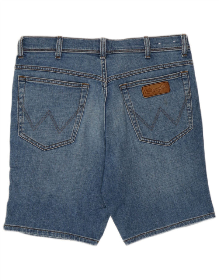 Pantaloncini di jeans Wrangler da uomo Texas W33 in cotone blu medio