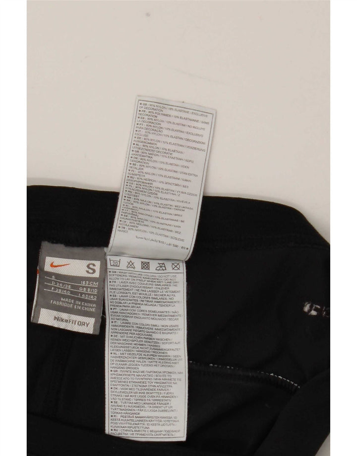 Leggings Capri da donna Nike UK 8/10 piccolo nylon nero