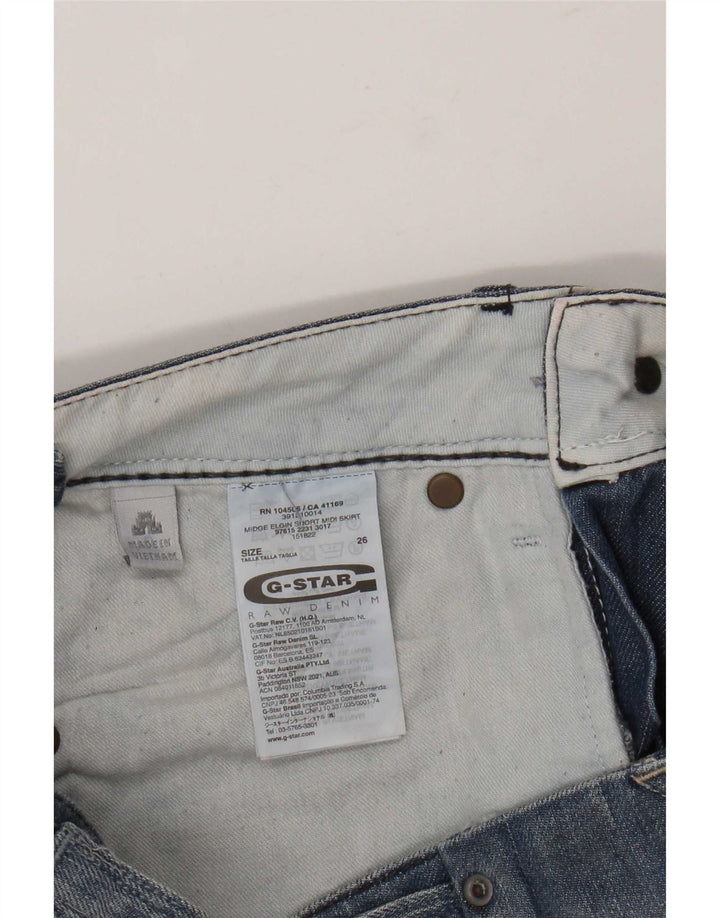 Gonna in denim da donna G-Star W26 piccola in cotone blu