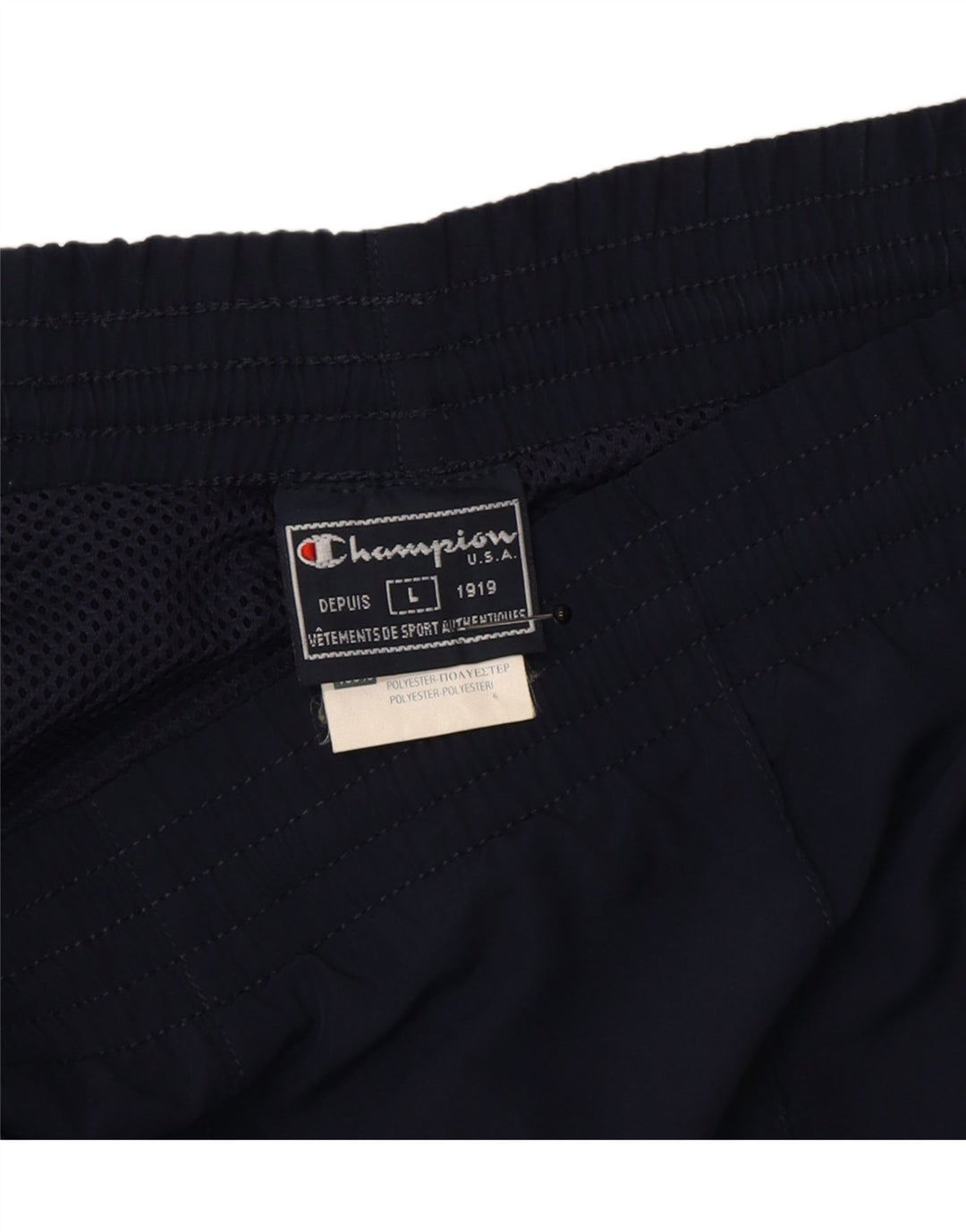 Pantaloni da tuta da uomo Champion Large in poliestere blu navy