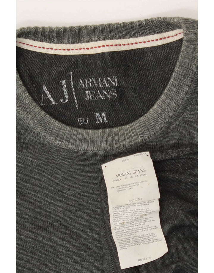 Armani Uomo Maglione Girocollo Maglione Verde Medio Lana Vergine