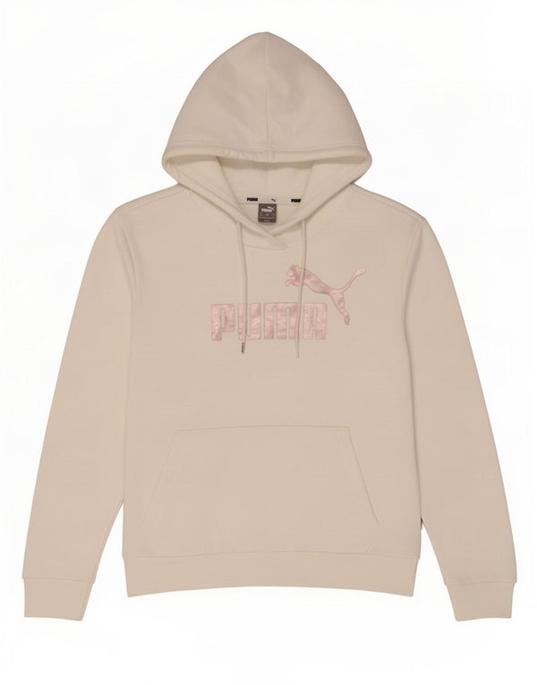 Felpa con cappuccio grafica da donna Puma UK 10 piccola in cotone bianco