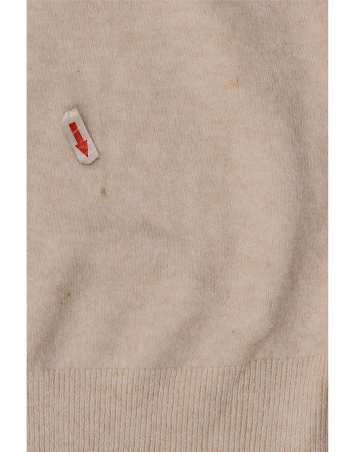 Maglione maglione collo alto da donna Marks & Spencer UK 14 medio bianco sporco