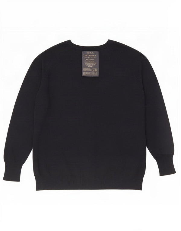 Maglione Zara da donna con scollo a barca UK 16 Large in viscosa blu navy