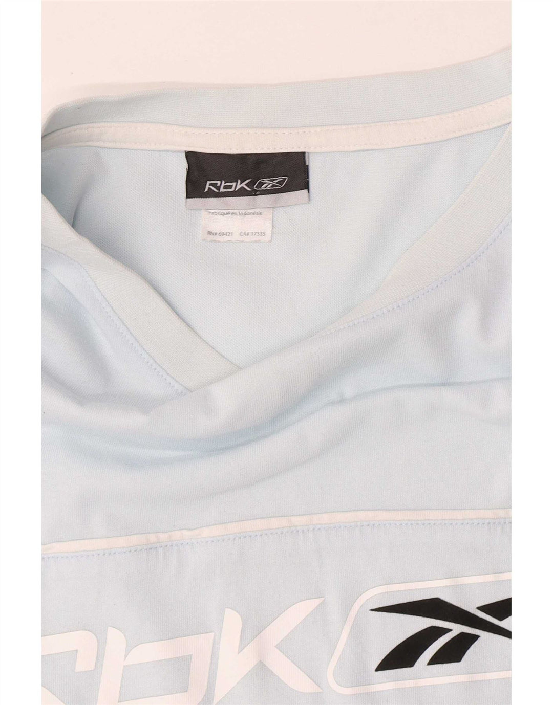 T-shirt grafica da uomo Reebok Top 2XL in cotone blu
