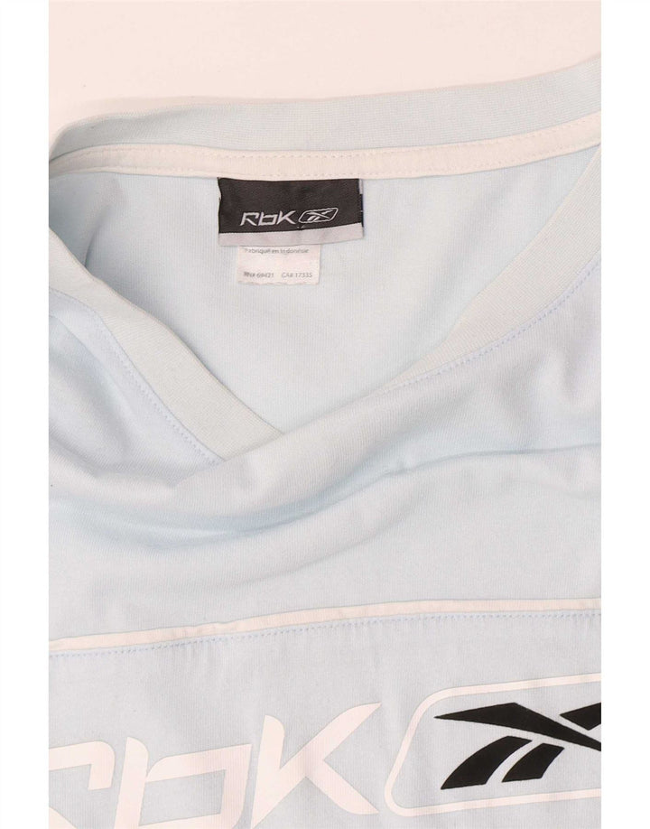 T-shirt grafica da uomo Reebok Top 2XL in cotone blu