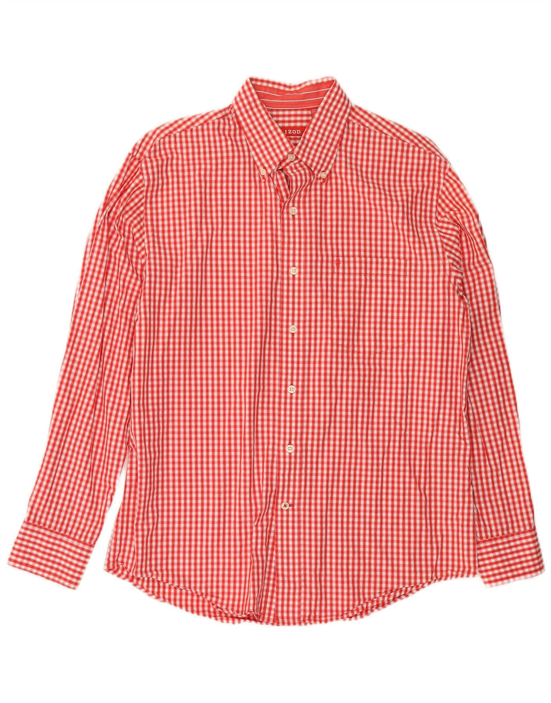 Camicia da uomo IZOD in cotone a quadretti rosso medio