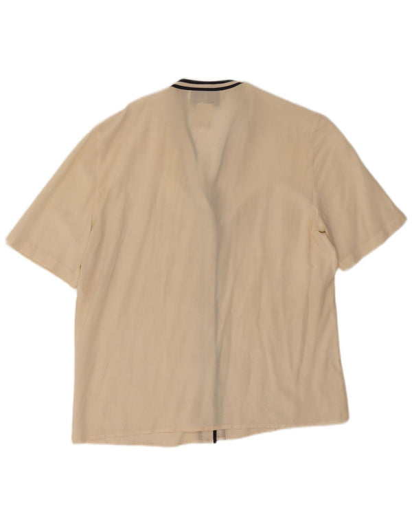 Camicetta da donna a maniche corte Les Copains IT 48 XL a righe bianco sporco