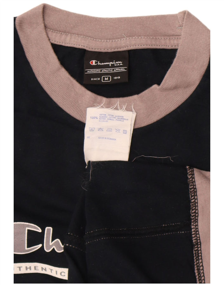 Canotta grafica da uomo Champion, cotone color block medio nero
