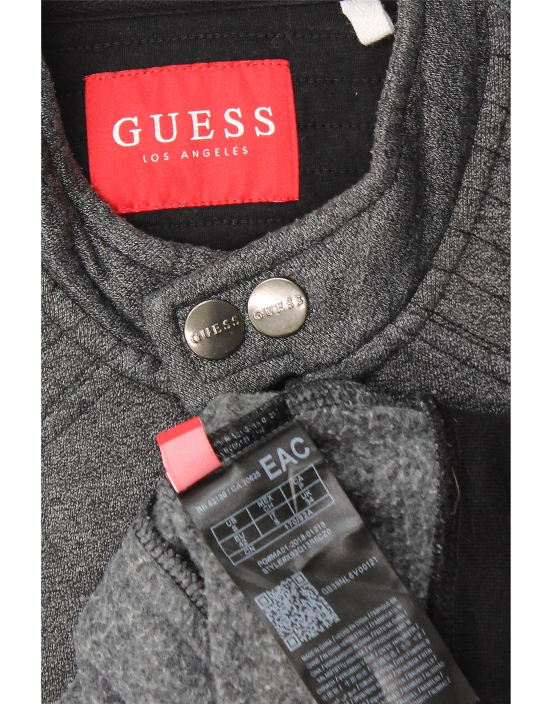Giubbotto bomber da uomo Guess UK 34 XS in cotone color block grigio