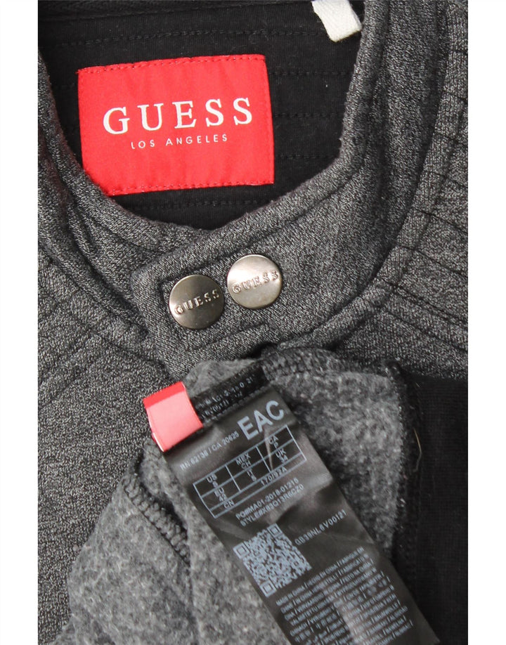 Giubbotto bomber da uomo Guess UK 34 XS in cotone color block grigio