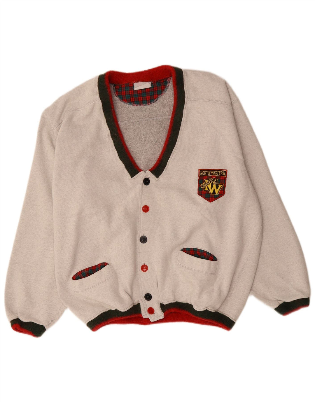 Maglione cardigan grafico da uomo North Western XL grigio