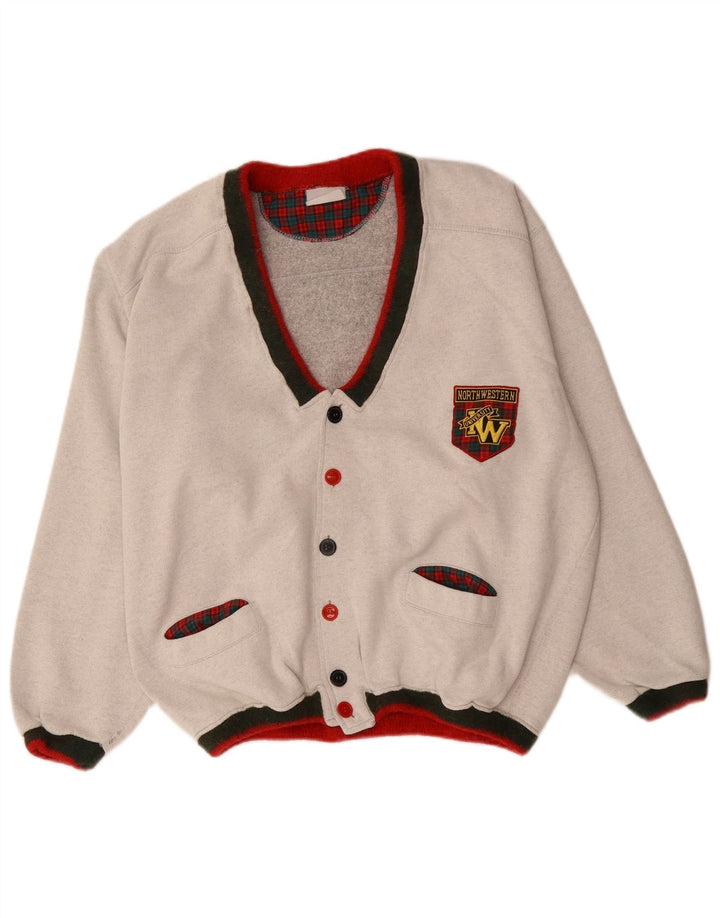 Maglione cardigan grafico da uomo North Western XL grigio