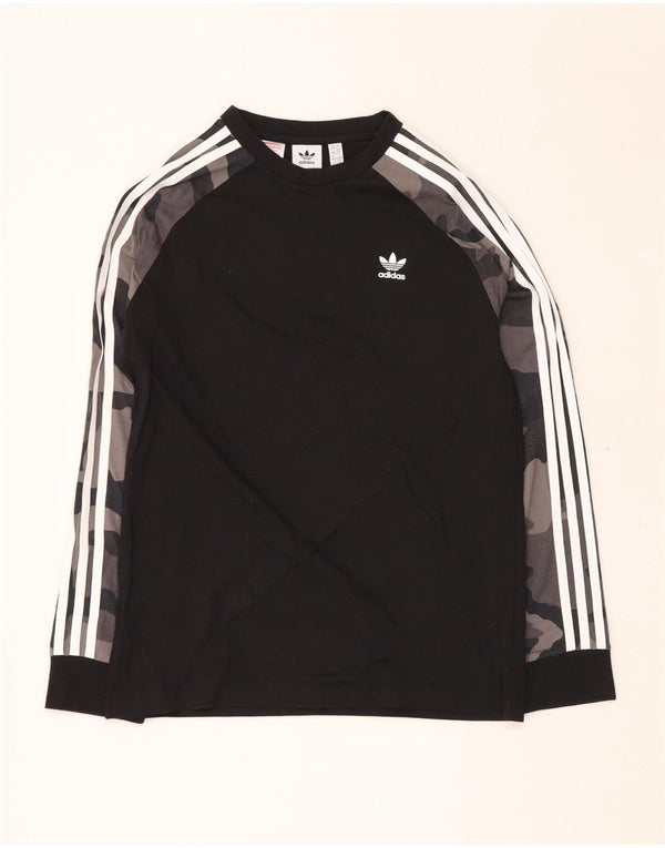 Maglia ADIDAS da Bambino a Manica Lunga 13-14 Anni in Cotone Mimetico Nero