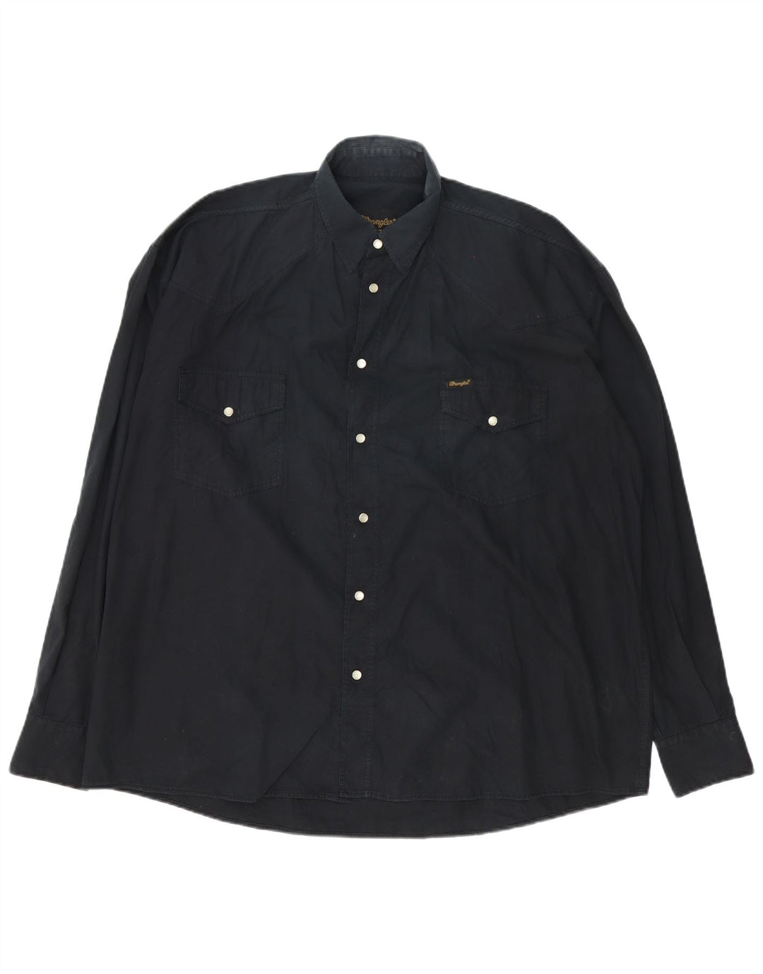 Camicia Wrangler da uomo ampia vestibilità larga nera