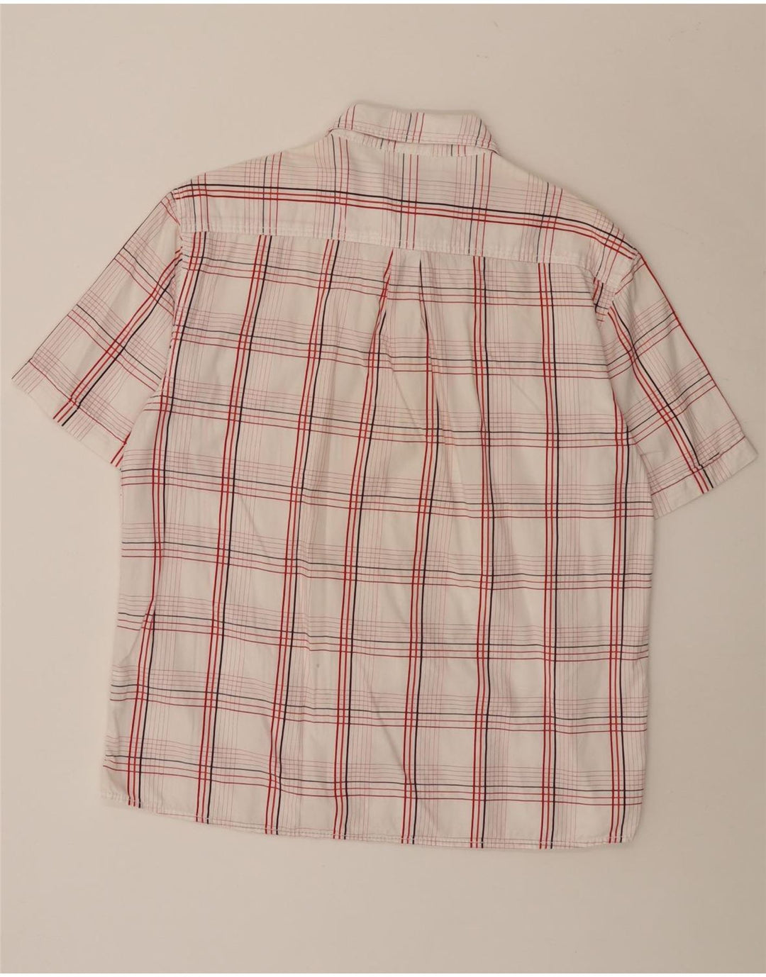 Camicia a maniche corte da uomo Wrangler XL in cotone a quadri bianchi