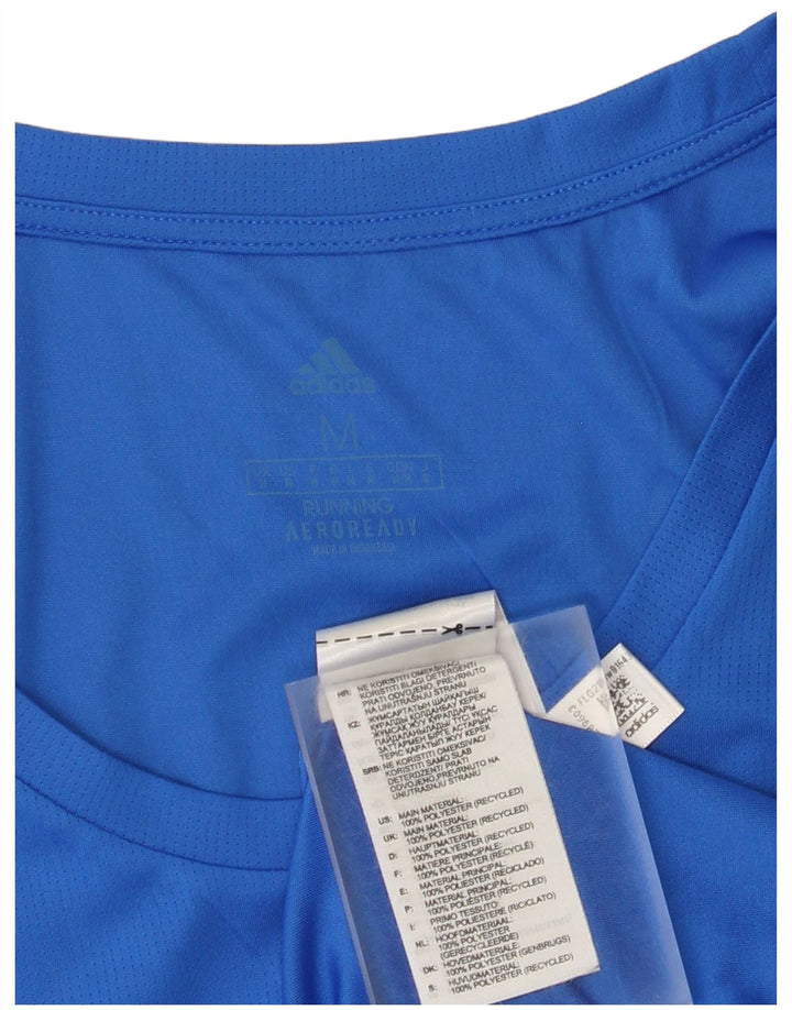Canotta Adidas Aeroready da uomo in poliestere blu medio