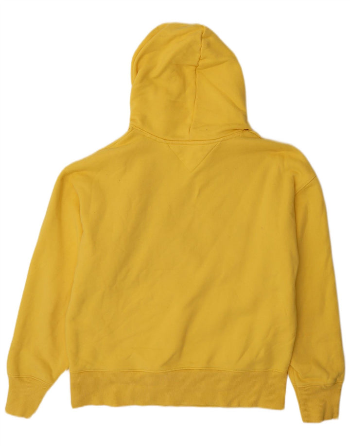 TOMMY HILFIGER Maglione con cappuccio grafico da uomo grande cotone giallo