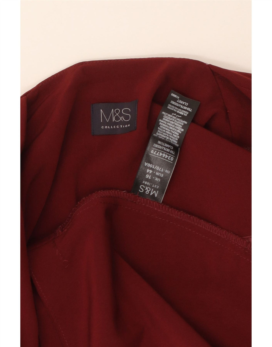 Top cardigan da donna Marks & Spencer UK 16 grande poliestere bordeaux