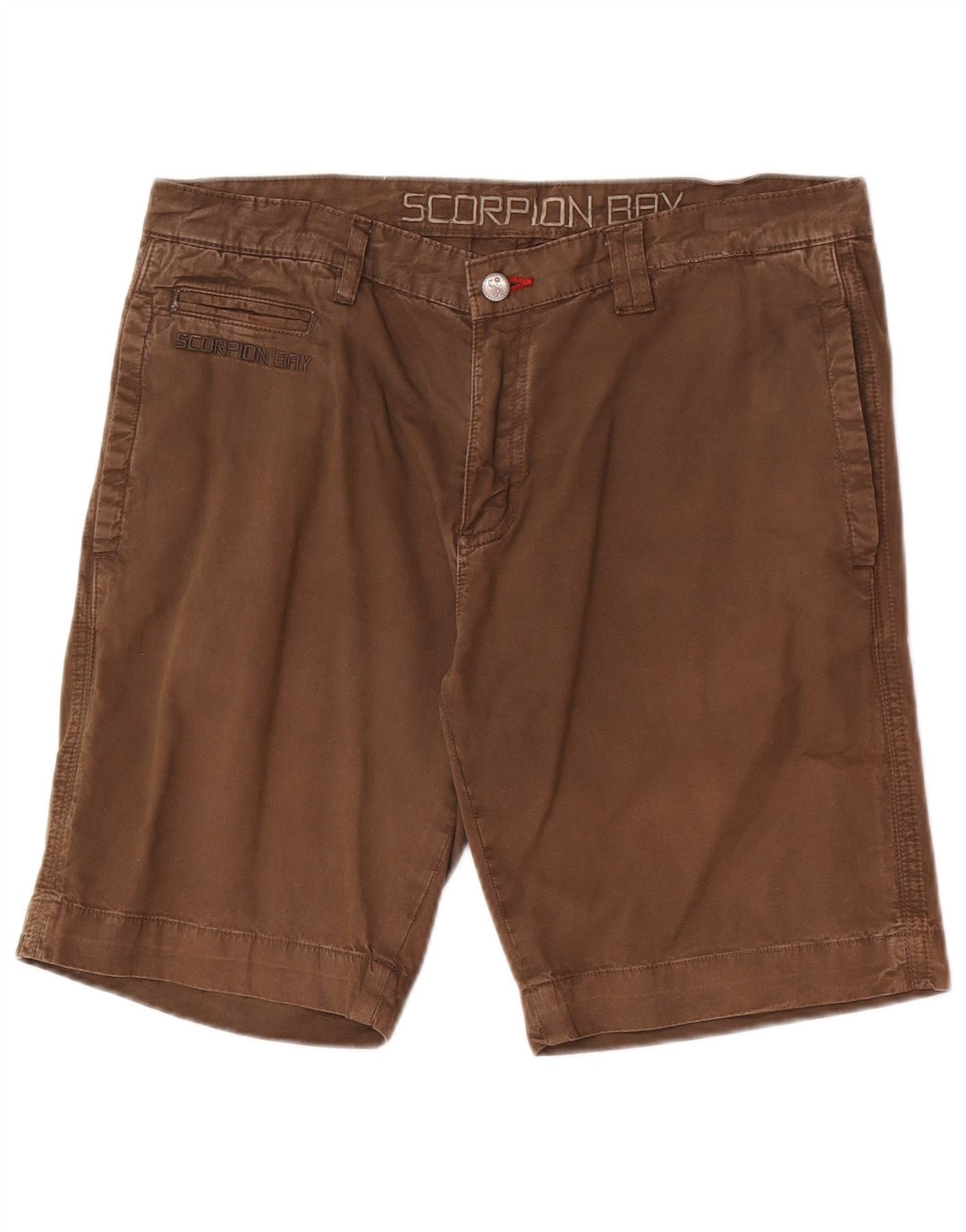 Pantaloncini chino regolari da uomo Scorpion Bay W33 in cotone marrone medio