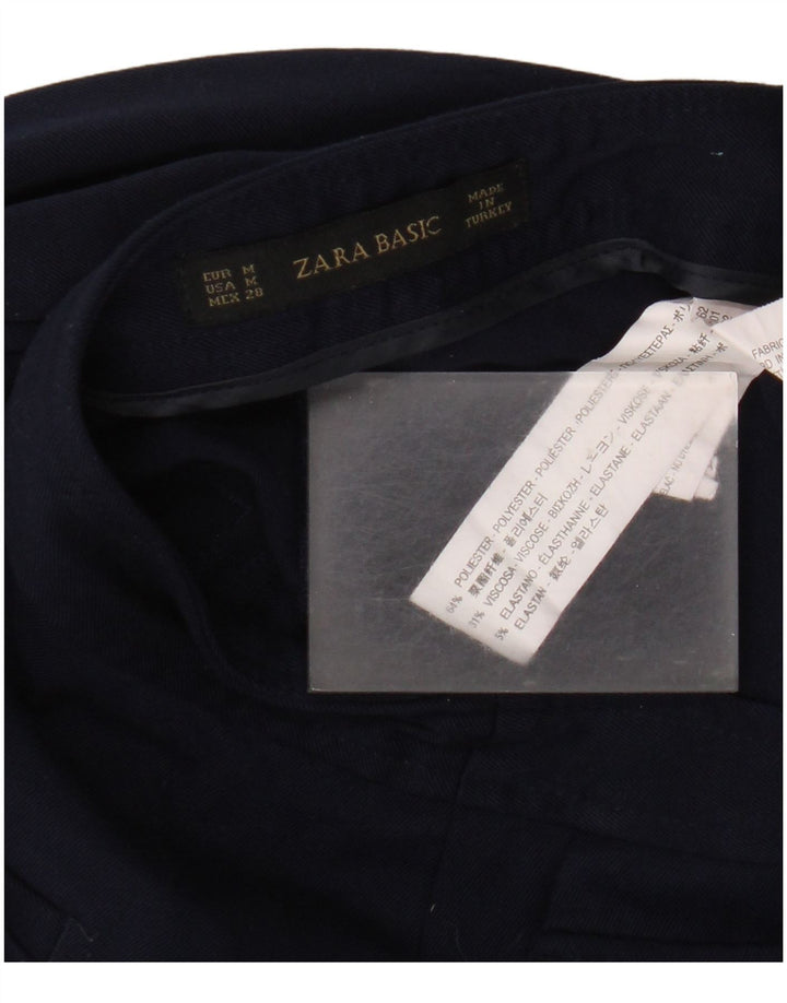 Pantaloni casual Bootcut da donna Zara medi W28 L30 poliestere blu navy