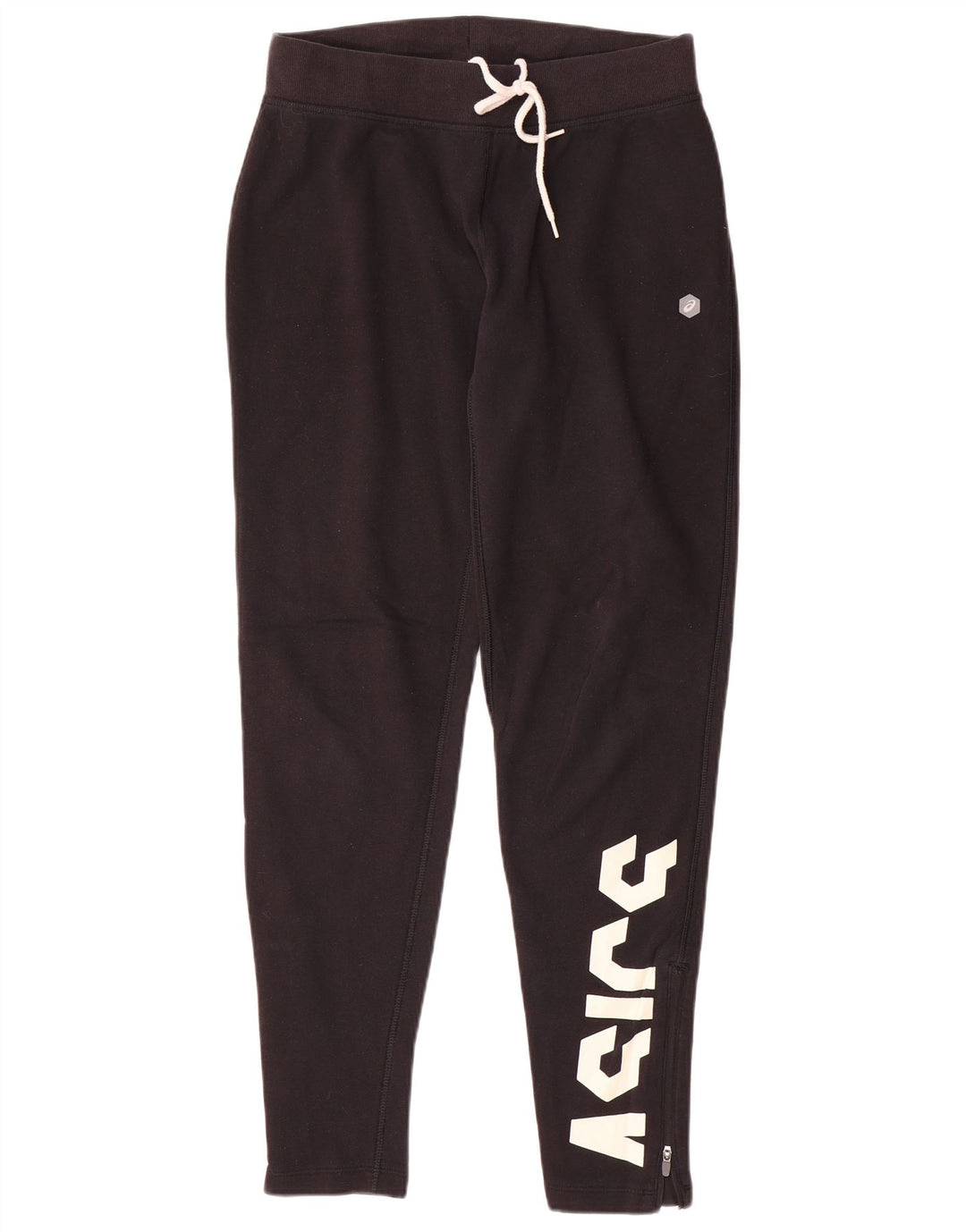 Pantaloni da tuta con grafica Asics da donna UK 14 medi neri