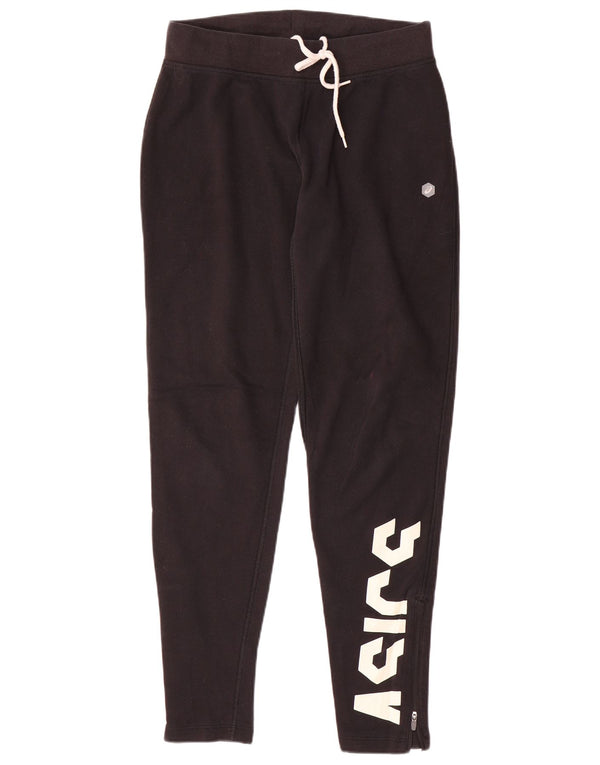 Pantaloni da tuta con grafica Asics da donna UK 14 medi neri