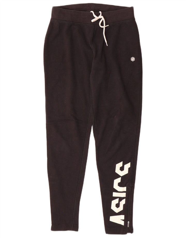 Pantaloni da tuta con grafica Asics da donna UK 14 medi neri
