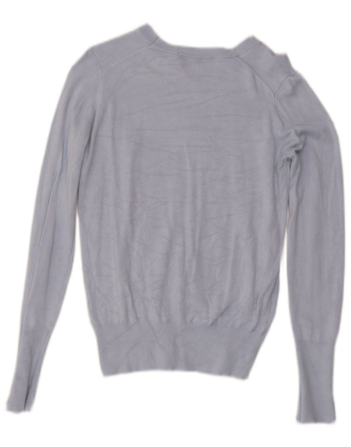 Maglione maglione con scollo a barca da donna Zara UK 10 piccolo blu