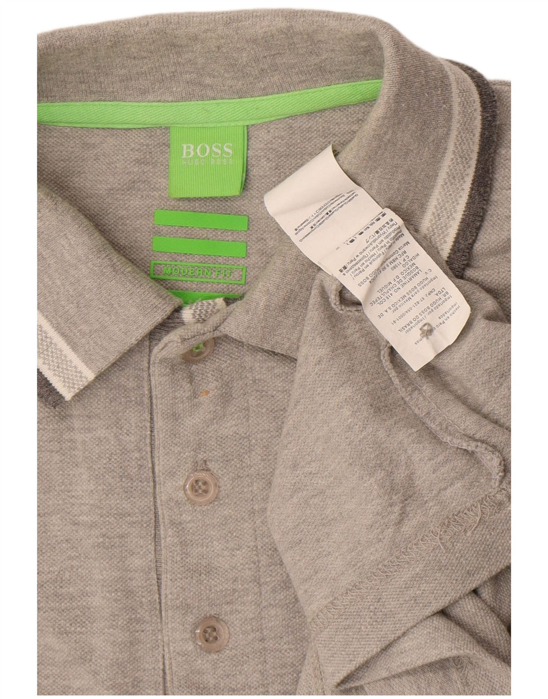 Polo Hugo Boss da uomo Modern Fit XL in cotone grigio