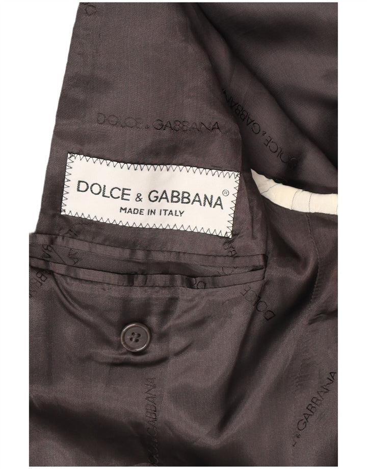 Giacca blazer a 3 bottoni da uomo Dolce & Gabbana IT 50 grande in viscosa grigia