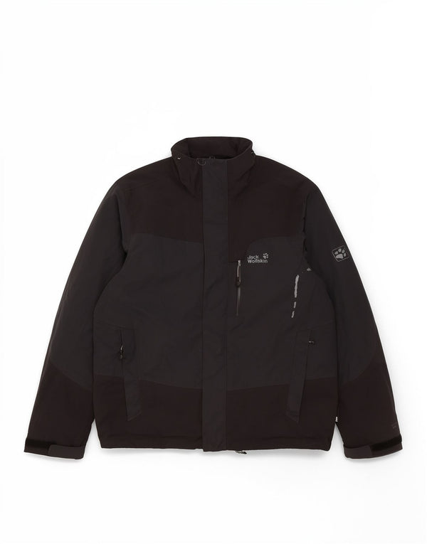 Giacca a vento con cappuccio da uomo Jack Wolfskin UK 34 XS Black Sports