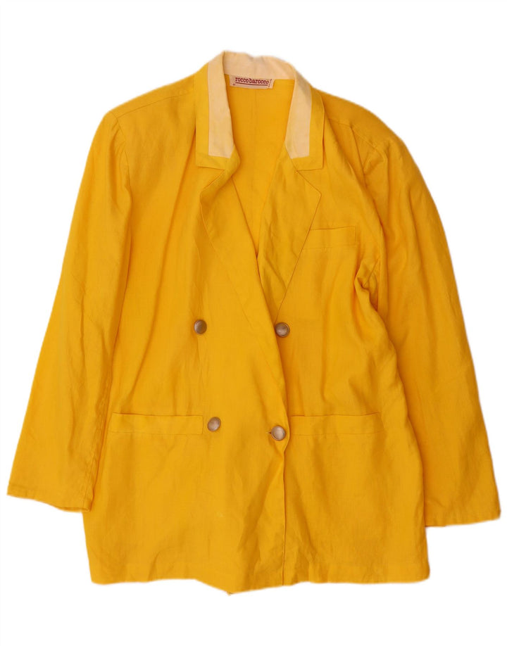 Giacca Blazer Doppiopetto Donna ROCCOBAROCCO IT 44 Giallo Medio