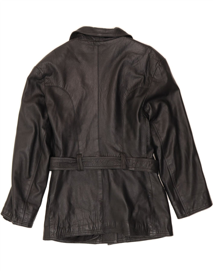 EXCLUSIVE Womens Leather Jacket UK 16 Large Black Leather Vintage Exclusive and Second-Hand Exclusive from Messina Hembry 