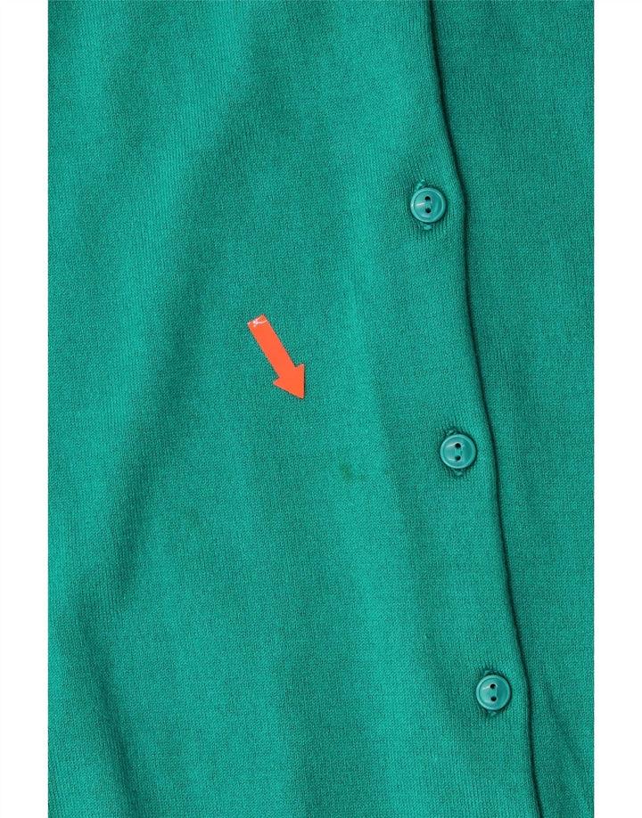 Maglione cardigan da donna L.L.BEAN UK 18 XL cotone turchese