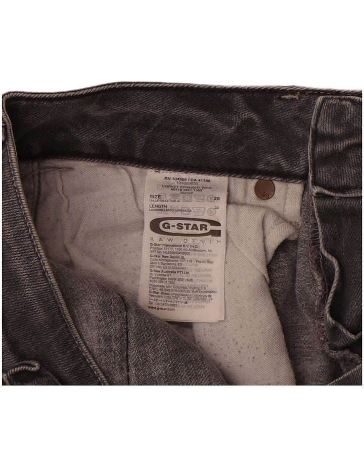 Jeans dritti da donna G-Star W28 L32 cotone grigio