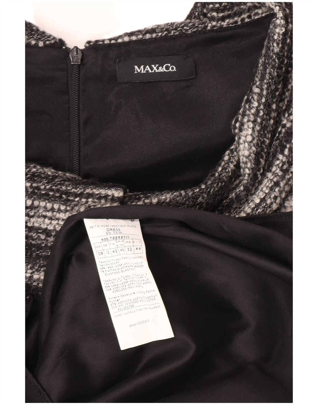 Abito tubino da donna Max & Co. UK 12 Lana grigio medio
