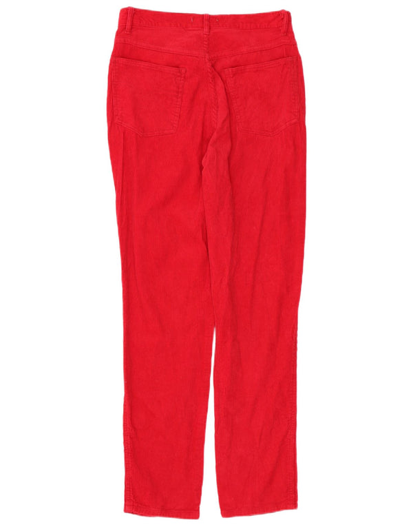 Pantaloni slim da donna in velluto a coste Stefanel W28 L30 cotone rosso