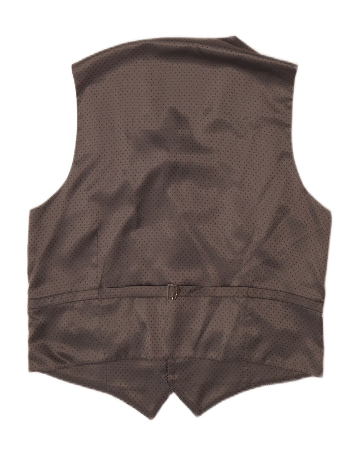Gilet da uomo Harris Tweed Classico in lana vergine a quadri grigio medio