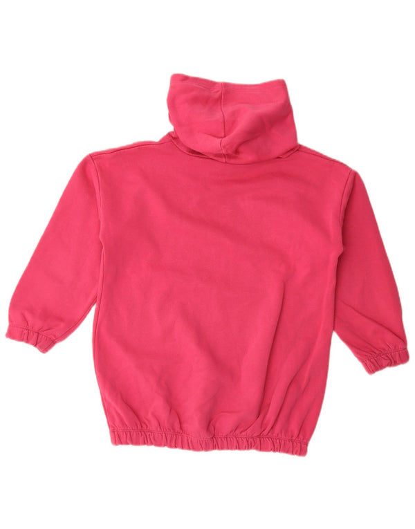 Felpa con cappuccio grafica per ragazze Benetton 7-8 anni in cotone rosa medio