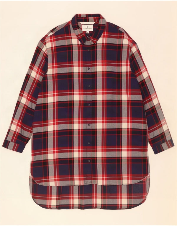 Abito camicia da donna Zara UK 18 XL modal a quadri multicolore