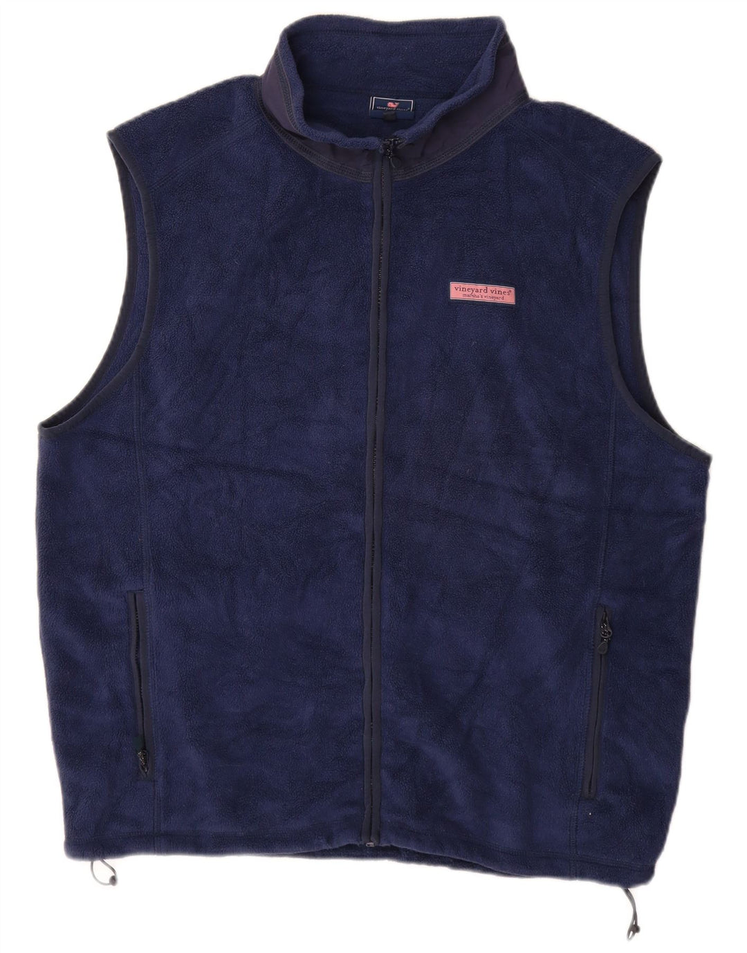 VINEYARD VINES Gilet in pile da uomo UK 40 Large Blu Navy Poliestere