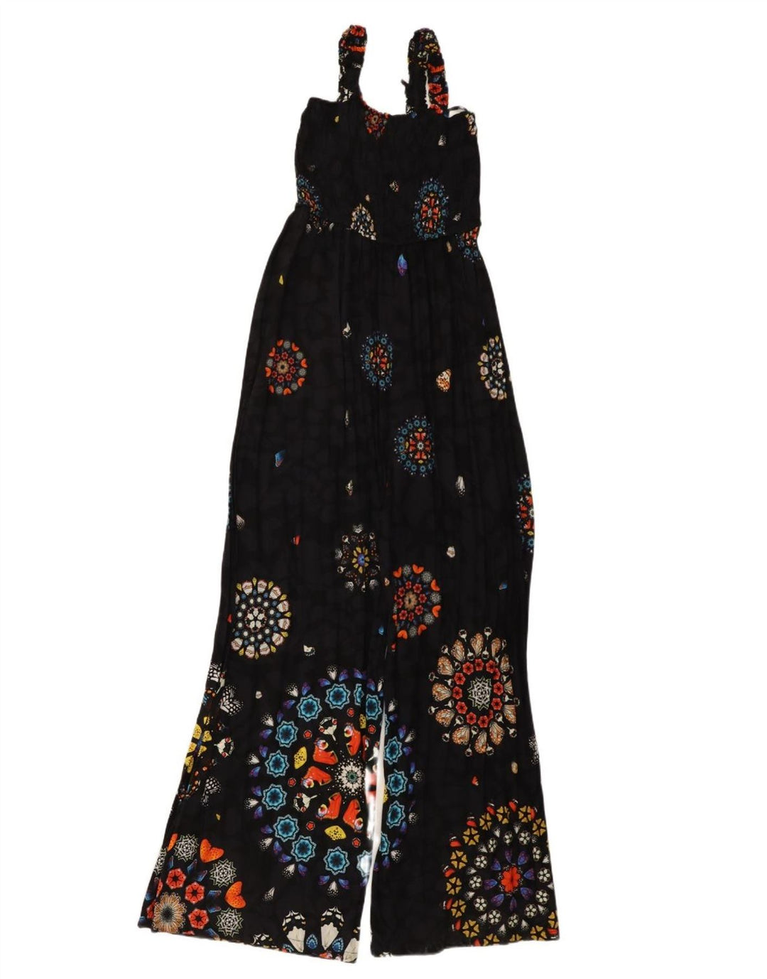 DESIGUAL Tuta da donna senza maniche con grafica UK 14 Grande floreale nero