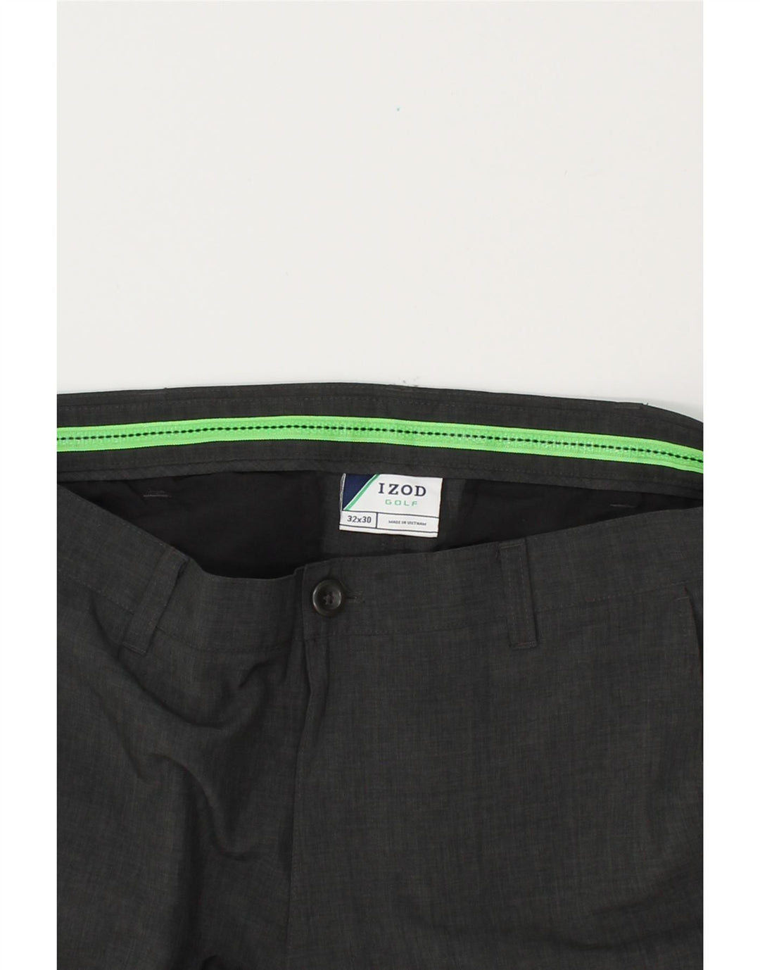 IZOD Mens Golf Straight Chino Trousers W32 L30 Grey Polyester Vintage Izod and Second-Hand Izod from Messina Hembry 