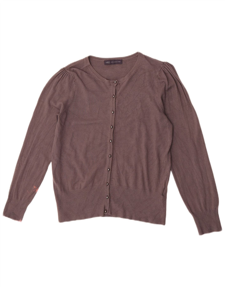 Maglione cardigan da donna Marks & Spencer UK 12 Viscosa grigio medio
