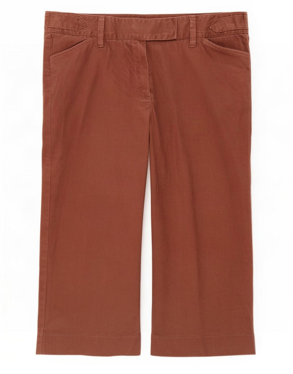 Pantaloni Capri da donna Marks & Spencer UK 16 Large W32 L20 Cotone marrone