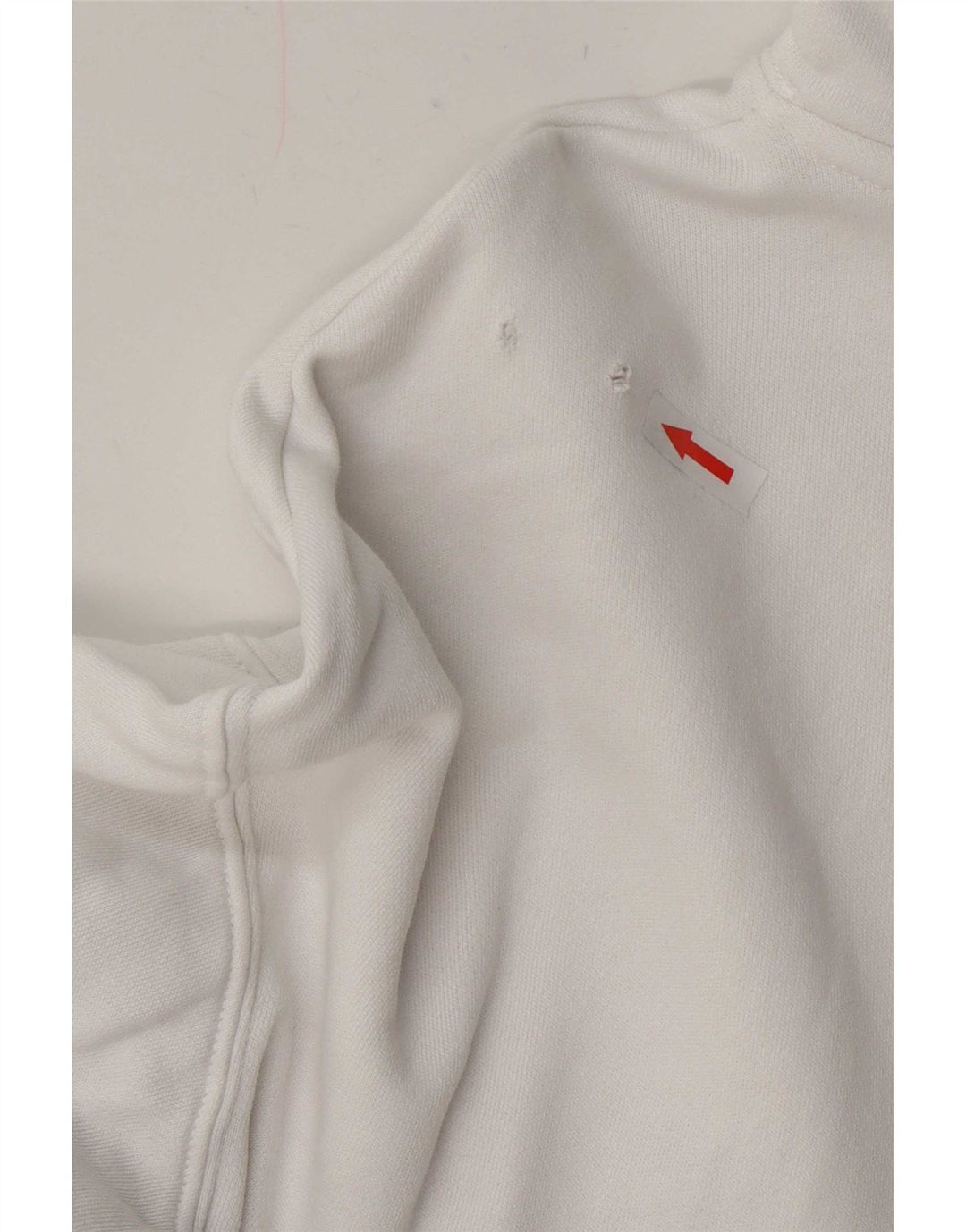 Felpa Champion da uomo con collo con zip, maglione grande, cotone bianco