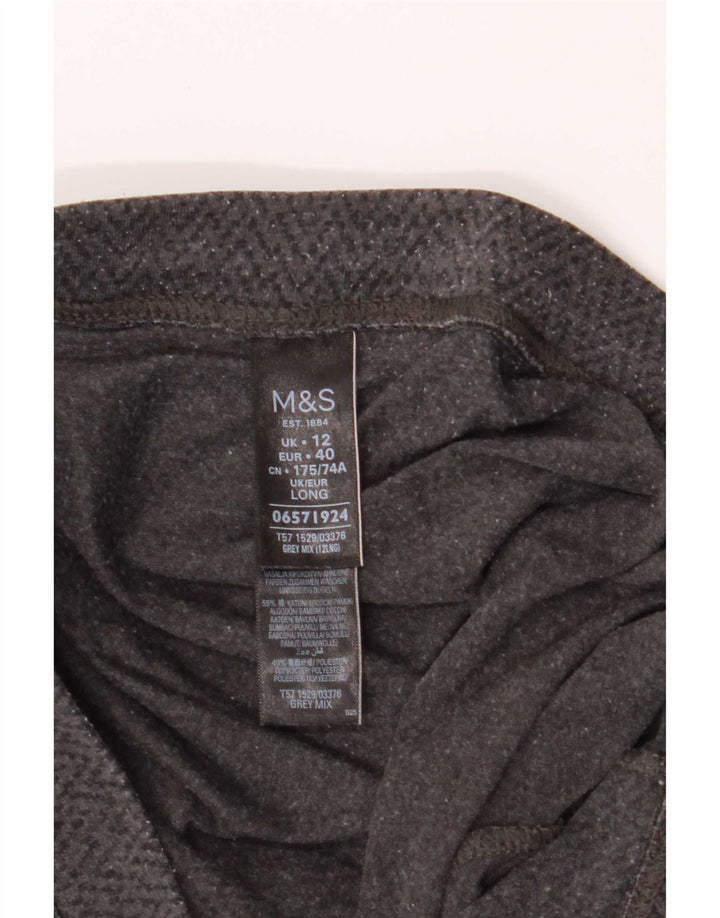 Leggings da donna Marks & Spencer UK 12 Cotone Chevron grigio medio